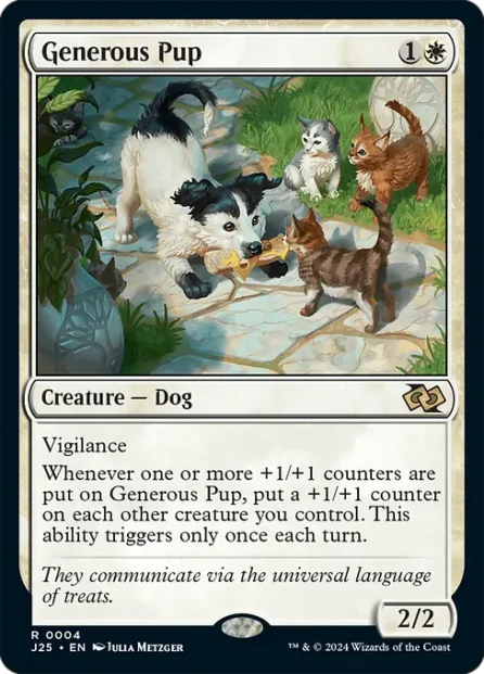 Generous Pup, Foundations Jumpstart — Magic: The Gathering card