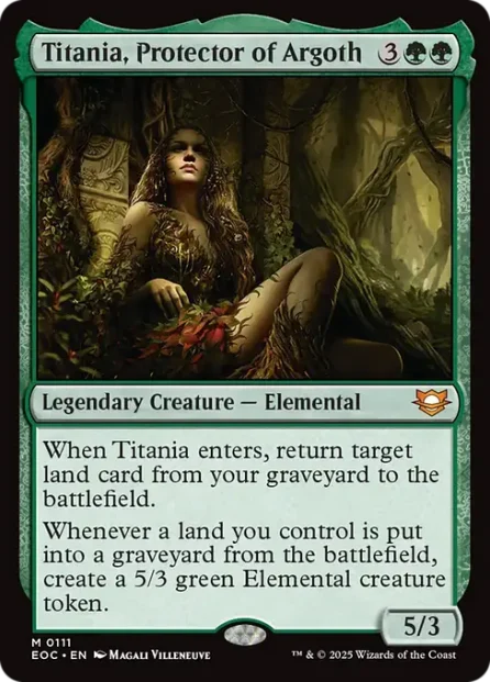 Titania, Protector of Argoth, Edge of Eternities Commander — Magic: The Gathering card