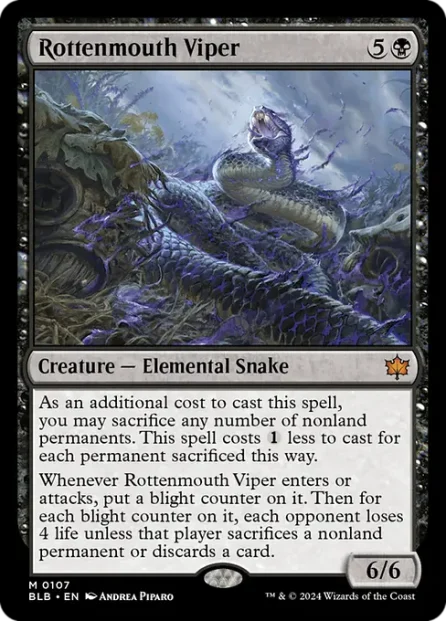 Rottenmouth Viper, Bloomburrow — Magic: The Gathering card