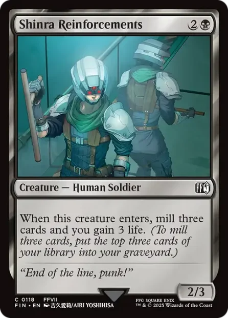 Shinra Reinforcements, Final Fantasy — Magic: The Gathering card