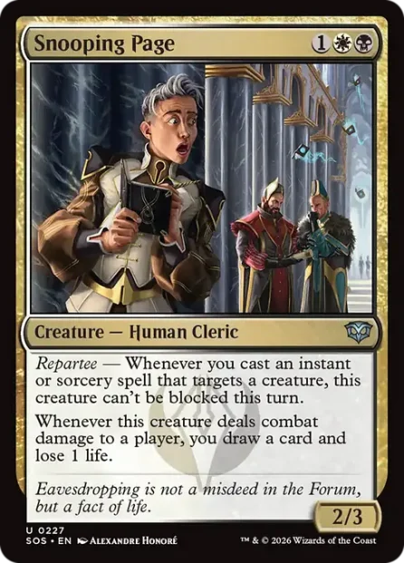 Snooping Page, Secrets of Strixhaven — Magic: The Gathering card