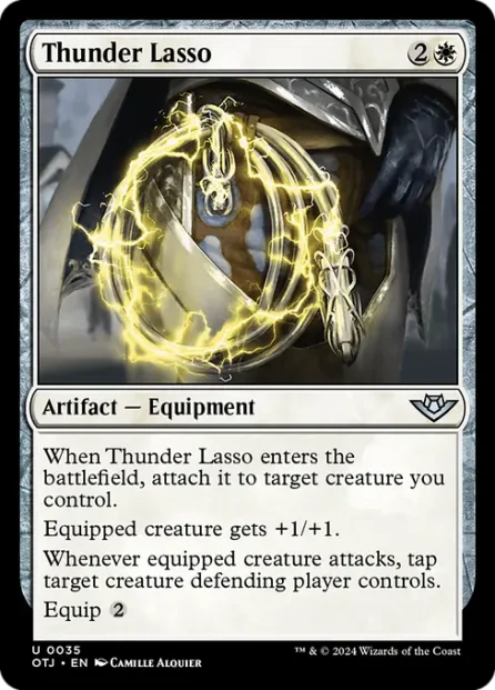 Thunder Lasso, Outlaws of Thunder Junction — Magic: The Gathering card