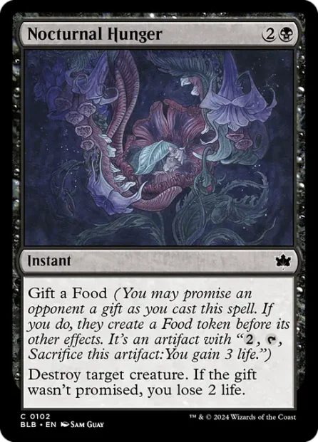 Nocturnal Hunger, Bloomburrow — Magic: The Gathering card