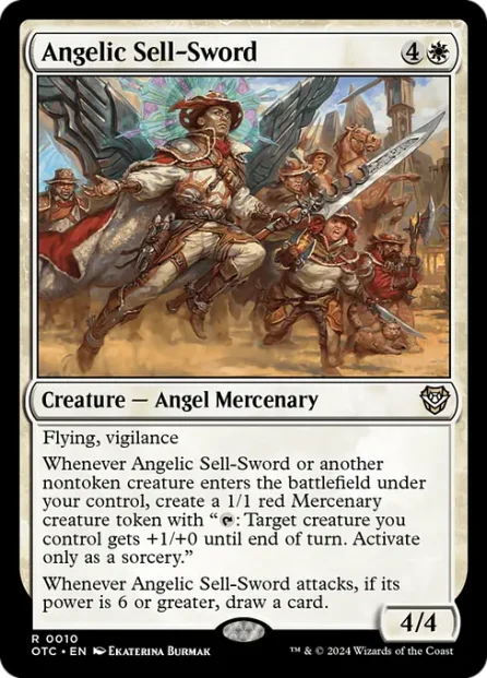 Angelic Sell-Sword, Outlaws of Thunder Junction Commander — Magic: The Gathering card
