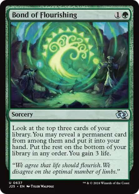 Bond of Flourishing, Foundations Jumpstart — Magic: The Gathering card