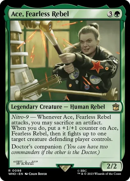 Ace, Fearless Rebel, Doctor Who — Magic: The Gathering card