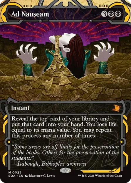 Ad Nauseam, Secrets of Strixhaven Mystical Archive — Magic: The Gathering card