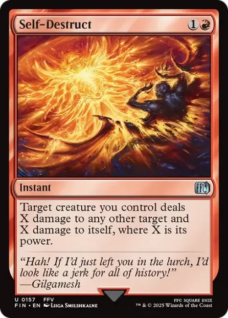 Self-Destruct, Final Fantasy, foil — Magic: The Gathering card