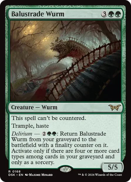 Balustrade Wurm, Duskmourn: House of Horror — Magic: The Gathering card