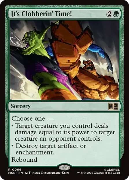 It's Clobberin' Time!, Marvel Super Heroes Commander — Magic: The Gathering card