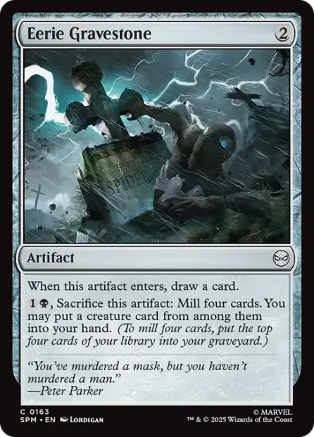 Eerie Gravestone, Marvel's Spider-Man — Magic: The Gathering card
