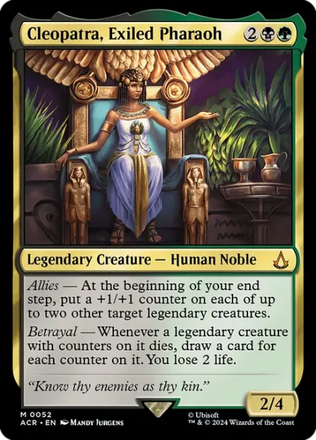 Cleopatra, Exiled Pharaoh, Assassin's Creed — Magic: The Gathering card