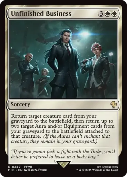 Unfinished Business, Final Fantasy Commander — Magic: The Gathering card