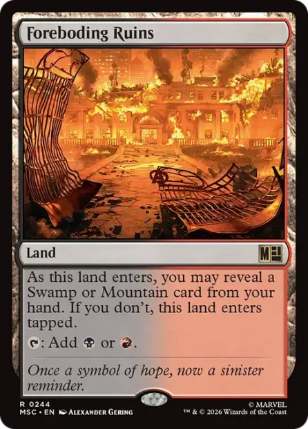 Foreboding Ruins, Marvel Super Heroes Commander — Magic: The Gathering card