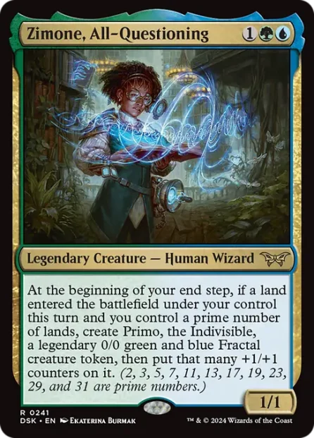Zimone, All-Questioning, Duskmourn: House of Horror — Magic: The Gathering card