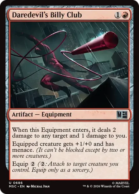 Daredevil's Billy Club, Marvel Super Heroes Commander — Magic: The Gathering card