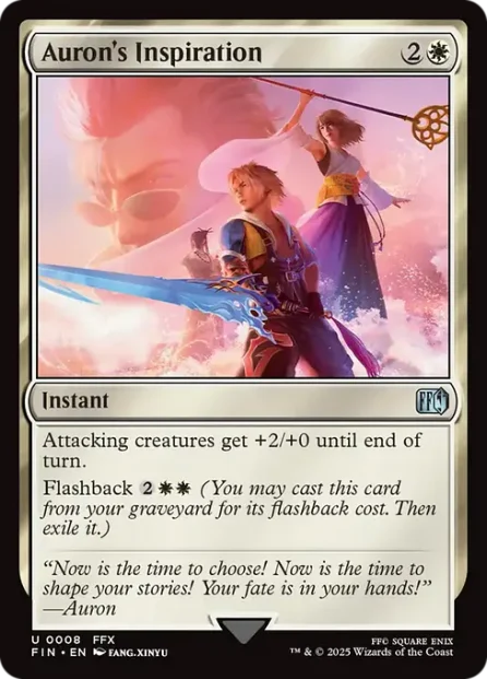 Auron's Inspiration, Final Fantasy — Magic: The Gathering card