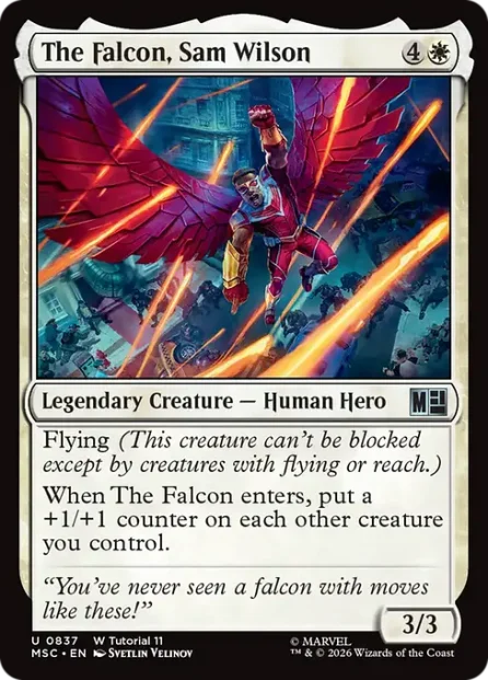 The Falcon, Sam Wilson, Marvel Super Heroes Commander — Magic: The Gathering card