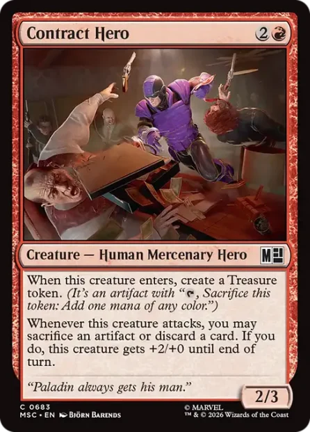 Contract Hero, Marvel Super Heroes Commander — Magic: The Gathering card