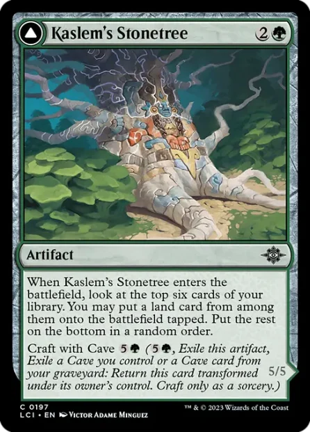 Kaslem's Stonetree // Kaslem's Strider, The Lost Caverns of Ixalan — Magic: The Gathering card