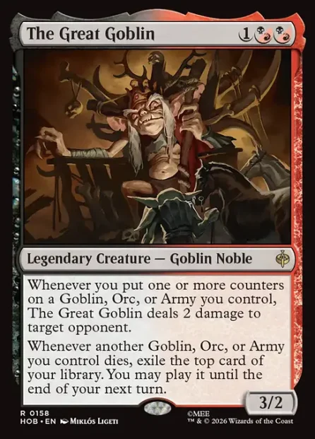 The Great Goblin, The Hobbit — Magic: The Gathering card