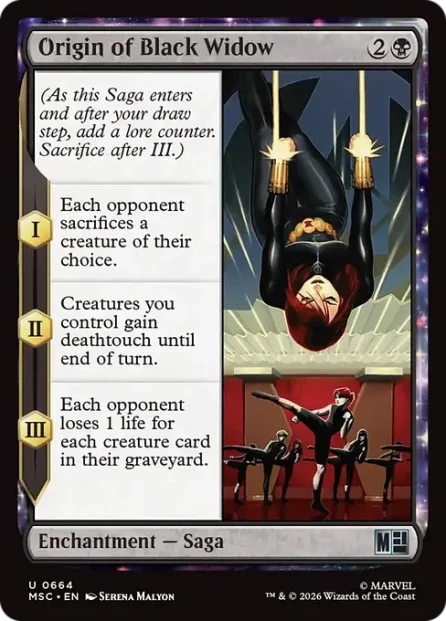 Origin of Black Widow, Marvel Super Heroes Commander — Magic: The Gathering card