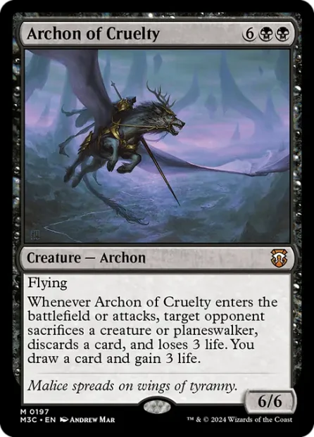 Archon of Cruelty, Modern Horizons 3 Commander — Magic: The Gathering card