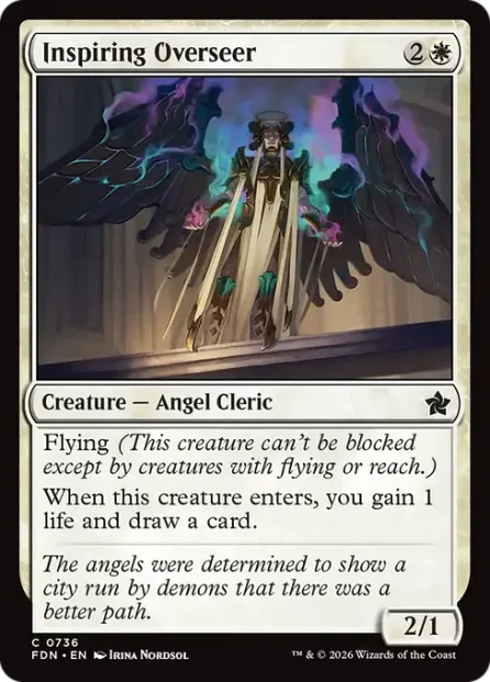 Inspiring Overseer, Foundations — Magic: The Gathering card