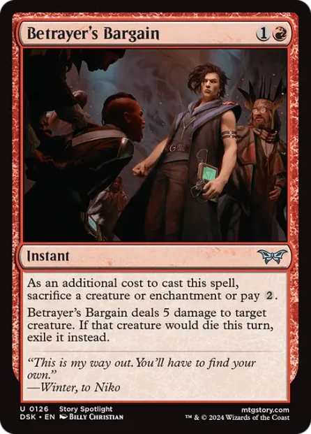 Betrayer's Bargain, Duskmourn: House of Horror — Magic: The Gathering card