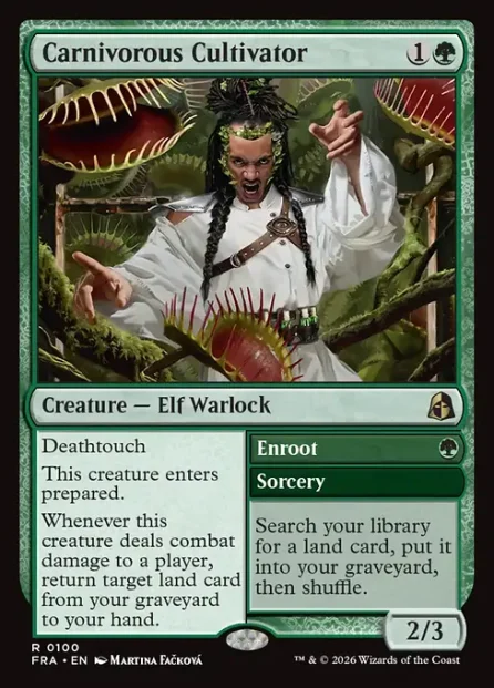 Carnivorous Cultivator // Enroot, Reality Fracture — Magic: The Gathering card