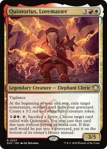 Quintorius, Loremaster, Secrets of Strixhaven Commander — Magic: The Gathering card