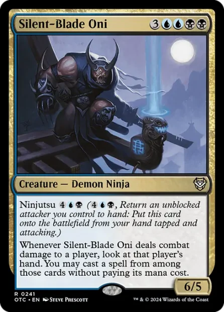 Silent-Blade Oni, Outlaws of Thunder Junction Commander — Magic: The Gathering card