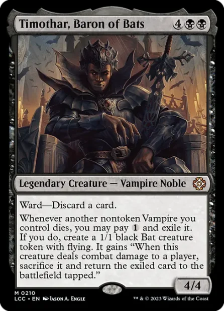 Timothar, Baron of Bats, The Lost Caverns of Ixalan Commander — Magic: The Gathering card