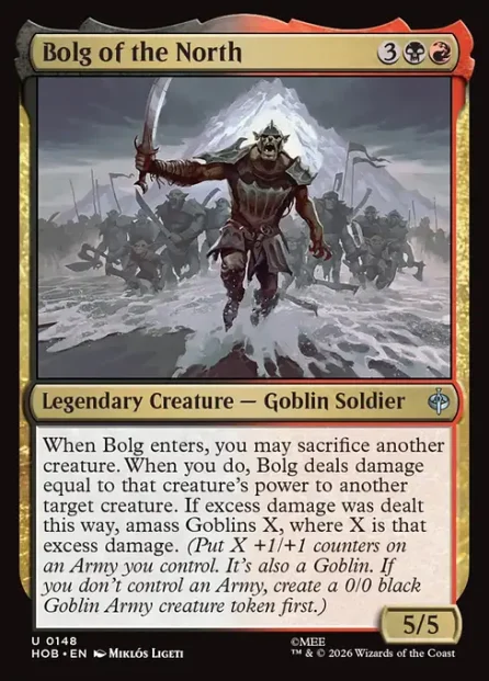 Bolg of the North, The Hobbit — Magic: The Gathering card