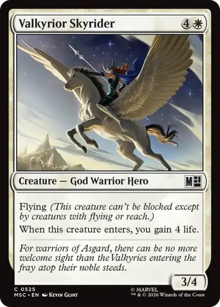 Valkyrior Skyrider, Marvel Super Heroes Commander — Magic: The Gathering card
