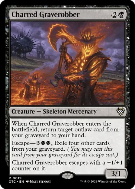 Charred Graverobber, Outlaws of Thunder Junction Commander — Magic: The Gathering card