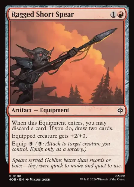 Ragged Short Spear, The Hobbit — Magic: The Gathering card