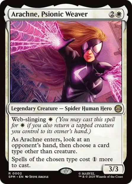 Arachne, Psionic Weaver, Marvel's Spider-Man — Magic: The Gathering card