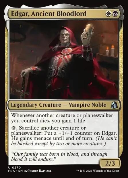 Edgar, Ancient Bloodlord, Reality Fracture — Magic: The Gathering card