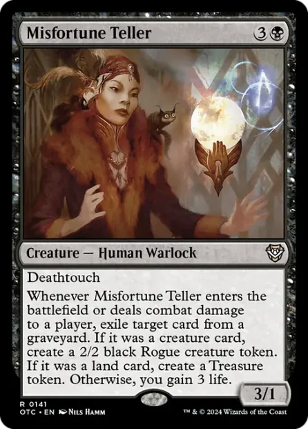 Misfortune Teller, Outlaws of Thunder Junction Commander — Magic: The Gathering card