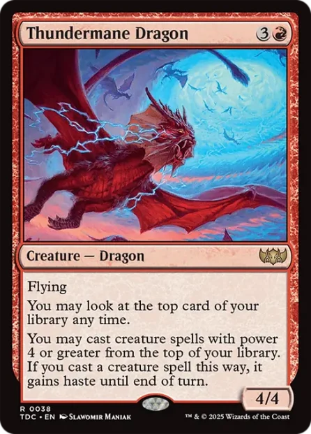 Thundermane Dragon, Tarkir: Dragonstorm Commander — Magic: The Gathering card
