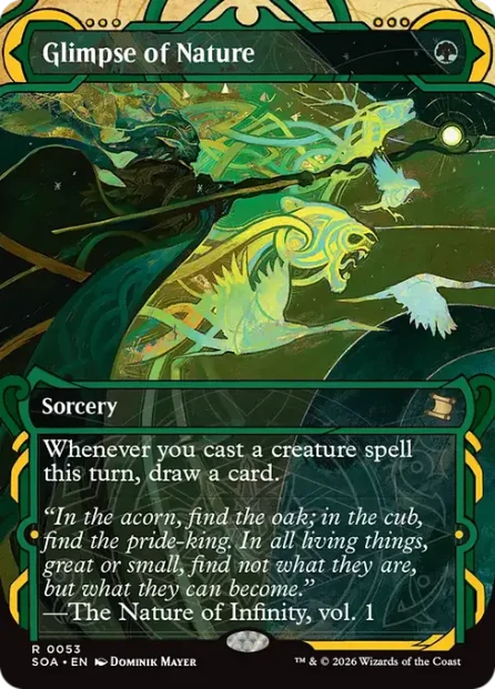 Glimpse of Nature, Secrets of Strixhaven Mystical Archive — Magic: The Gathering card