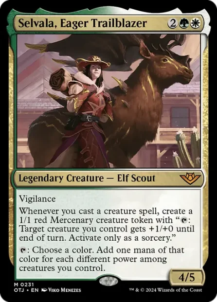 Selvala, Eager Trailblazer, Outlaws of Thunder Junction — Magic: The Gathering card