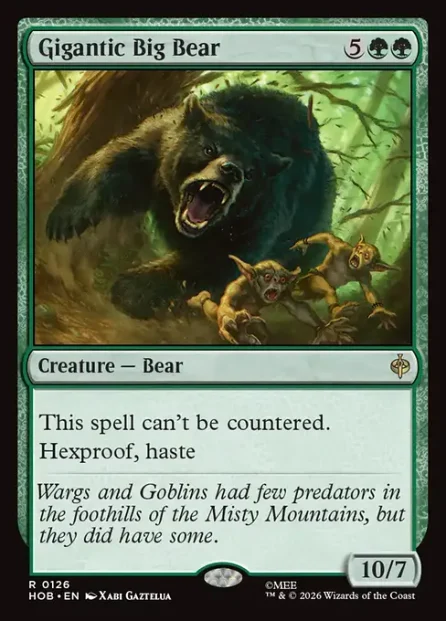 Gigantic Big Bear, The Hobbit — Magic: The Gathering card