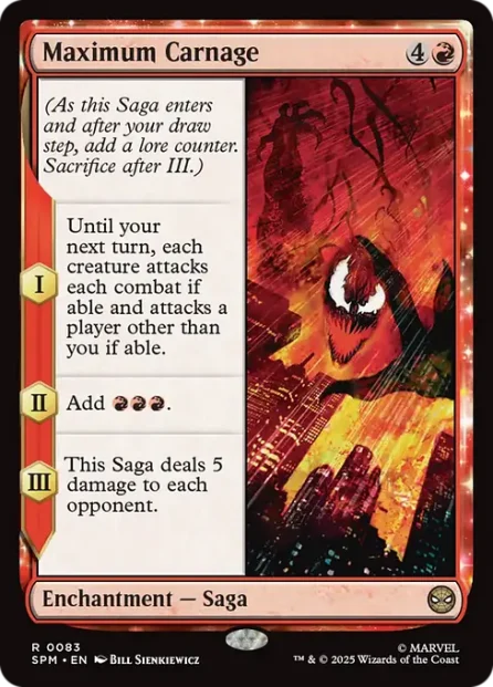 Maximum Carnage, Marvel's Spider-Man — Magic: The Gathering card