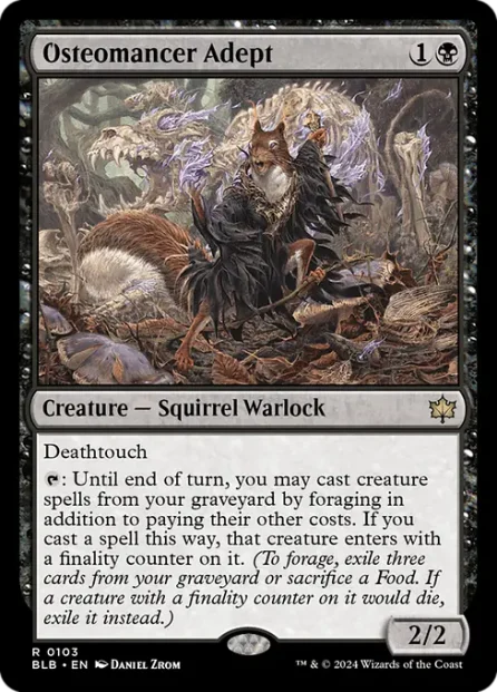 Osteomancer Adept, Bloomburrow — Magic: The Gathering card