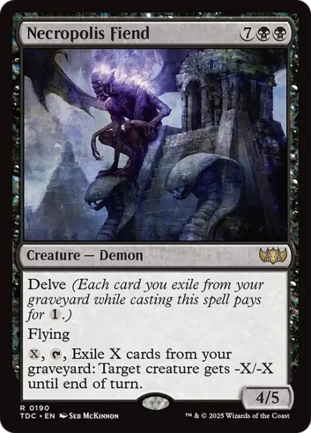 Necropolis Fiend, Tarkir: Dragonstorm Commander — Magic: The Gathering card