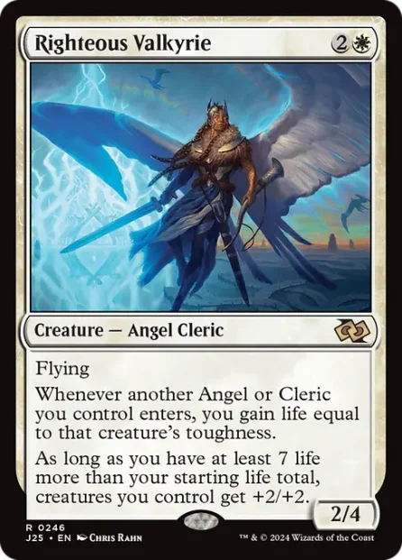 Righteous Valkyrie, Foundations Jumpstart — Magic: The Gathering card