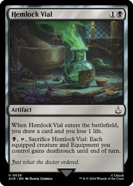Hemlock Vial, Assassin's Creed — Magic: The Gathering card
