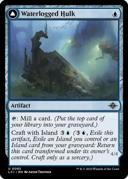 Waterlogged Hulk // Watertight Gondola, The Lost Caverns of Ixalan — Magic: The Gathering card